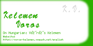 kelemen voros business card